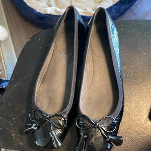 Stuart Weitzman patent leather ballet flats. Great shape